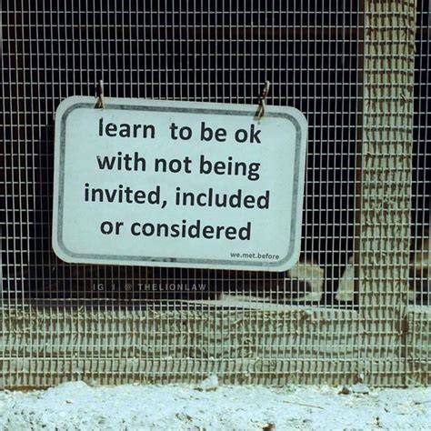 be okay with not being invited